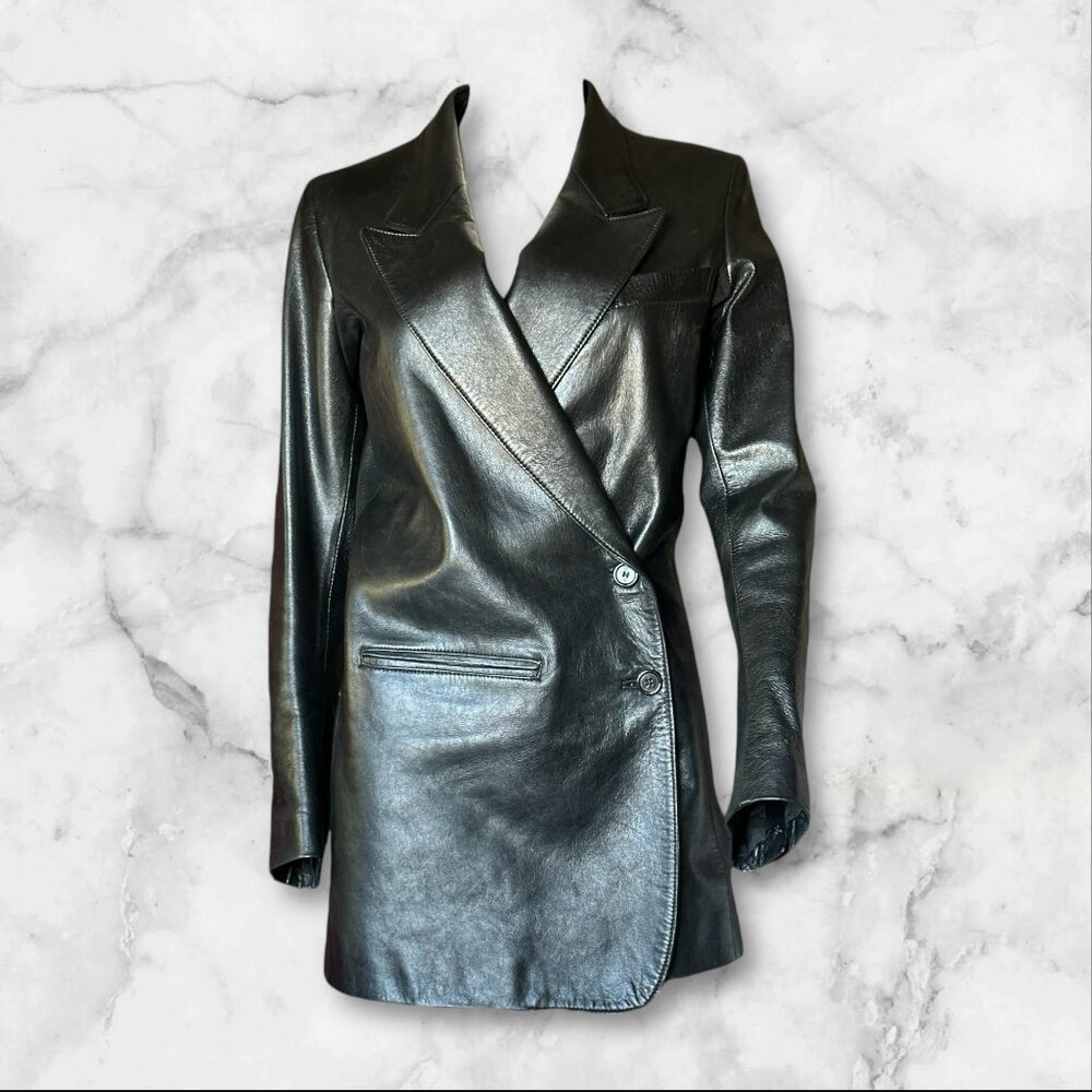 Three-Jackets-In-One Ann Demeulmeester Black Leather Jacket